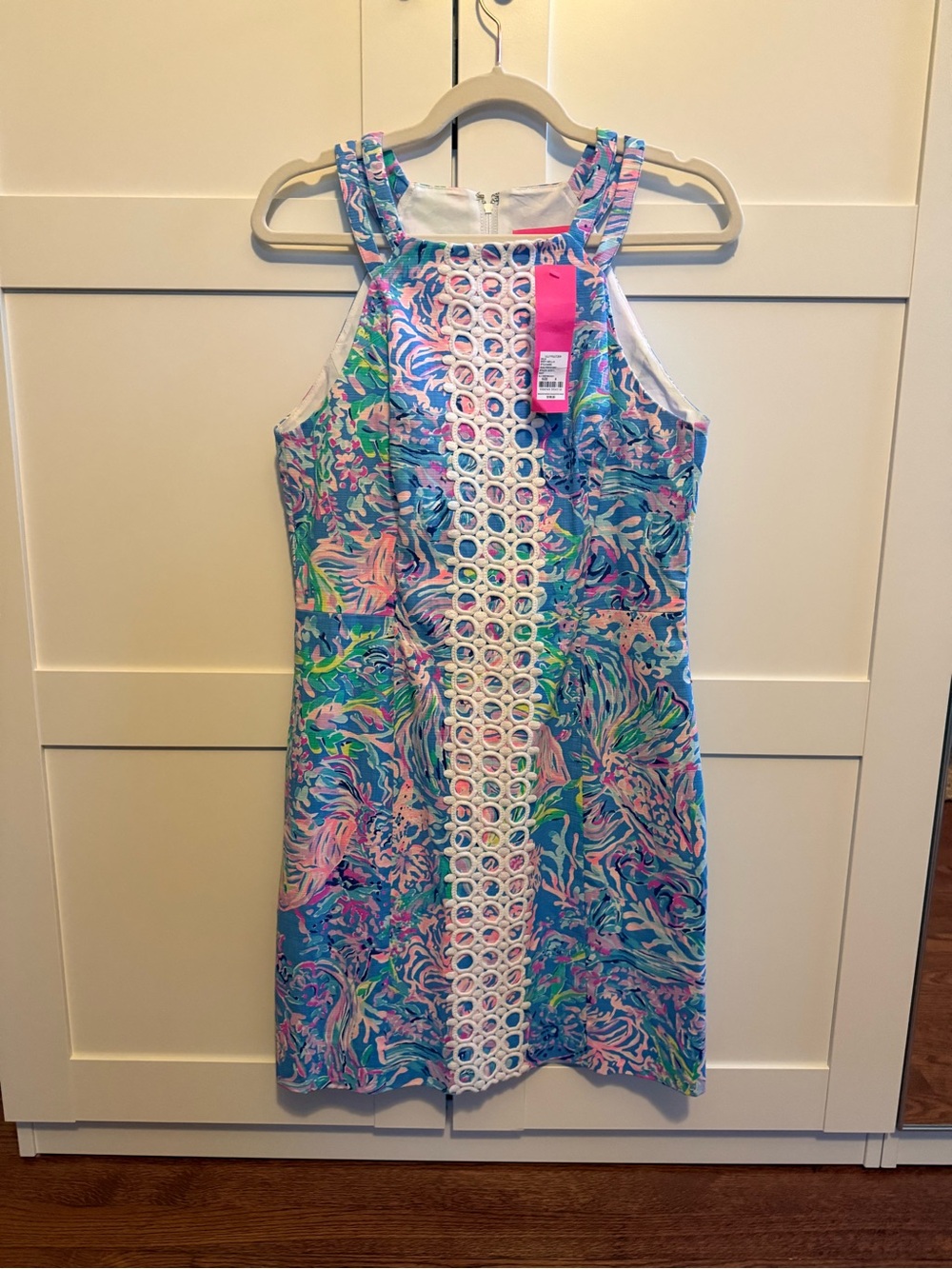 NWT Lilly Pulitzer Multicolor Floral Sheath Dress in Blue, Pink, Green